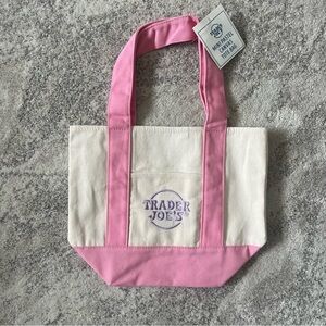 NWT Trader Joe’s Pastel Mini Tote, Pink